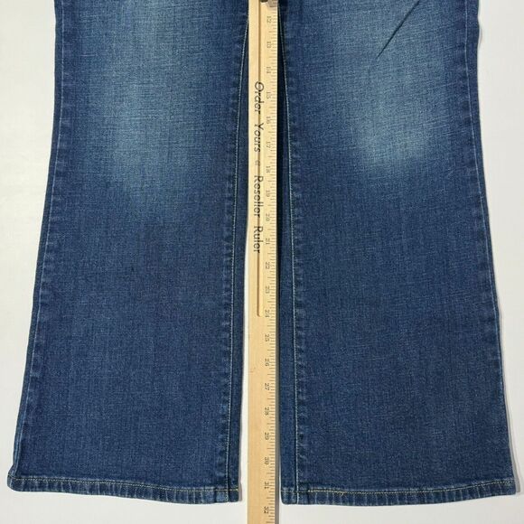 Levi's 515 Bootcut Mid Rise Dark Wash Jeans Women's Size 14 Medium (36Wx32L) J5 - Picture 7 of 8